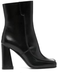 Barbara Bui - 95mm Square-toe Leather Ankle Boots - Lyst