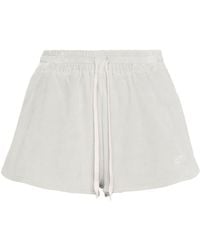 Autry - Logo-embroidered Fleece Shorts - Lyst