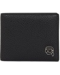 KARL LAGERFELD - Ikon Logo-Embossed Bifold Wallet - Lyst