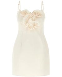 Magda Butrym - Floral-Applique Cut-Out Mini Dress - Lyst