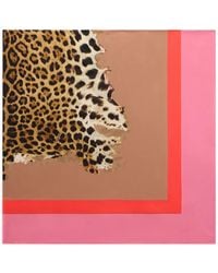 Roberto Cavalli - Leopard Print Scarf - Lyst