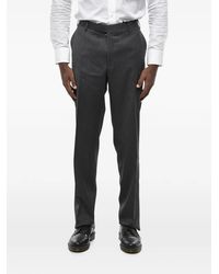Corneliani - Flat-Front Wool Trousers - Lyst