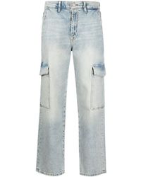 7 For All Mankind - Cargo Logan Cropped-Jeans mit hohem Bund - Lyst