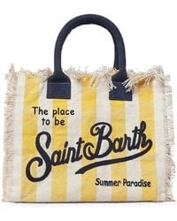 MC2 Saint Barth - Colette Striped Frayed Tote Bag - Lyst