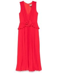 Nissa - Floral-Appliqué Maxi Dress - Lyst
