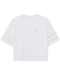 Claudie Pierlot - T-Shirt Met Logo-Applicatie - Lyst