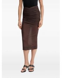 Aniye By - Scandal Ruched Semi-Sheer Midi Skirt - Lyst