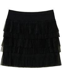 Twinset - Tulle-Inserts Mini Skirt - Lyst