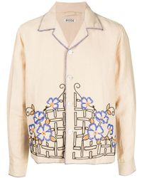 Bode - Embroidered-design Linen Shirt - Lyst