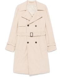 Eleventy - Belted Double-Breasted Coat - Lyst