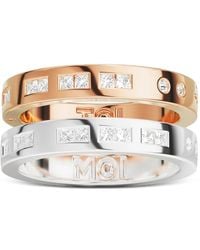 Apm Monaco - Duo Morse Toi Moi Rings (Set Of Two) - Lyst