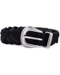 Mancini 1979 - Ceinture John En Daim Tressé - Lyst