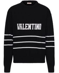 Valentino Garavani - Pullover mit Intarsien-Logo - Lyst