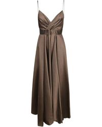 Blanca Vita - Maxi Bow-Detail Pleated-Waist Dress - Lyst