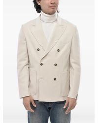 Paolo Pecora - Double-Breasted Patch-Pocket Blazer - Lyst