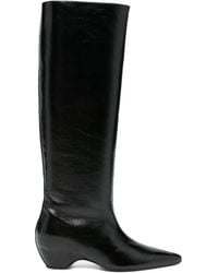 KHAITE - 30Mm Sybil Leather Knee-High Boots - Lyst