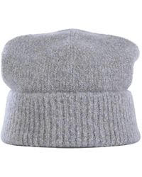 Brunello Cucinelli - Virgin Wool, Silk And Cashmere Ribbed Beanie Hat - Lyst