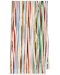 Paul Smith - Signature Stripe Linen Scarf - Lyst