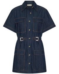 Nicholas - Button Belted Mini Dress - Lyst