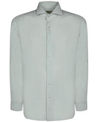 Dell'Oglio - Vertical-Stripe Spread-Collar Shirt - Lyst