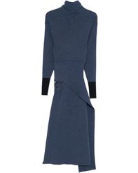Lanvin - Safety Pin-Detail Roll-Neck Dress - Lyst