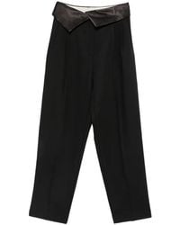 Alysi - Satin-Waistband Trousers - Lyst