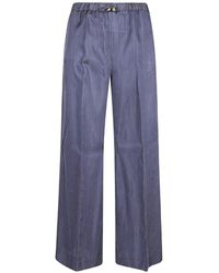 True Royal - Pinstripe-Pattern Drawstring Trousers - Lyst