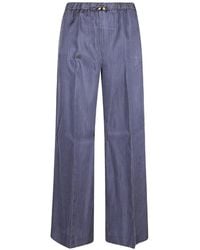 True Royal - Pinstripe-Pattern Drawstring Trousers - Lyst