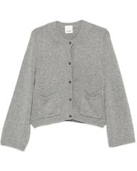 Allude - Cardigan À Bords Nervurés Et Poche Plaquée - Lyst