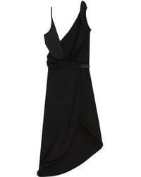 Courreges - Vestido de crepé asimétrico - Lyst