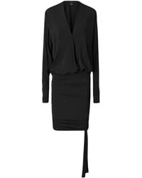 Pinko - Robe Courte Froncée À Détail Drapé - Lyst