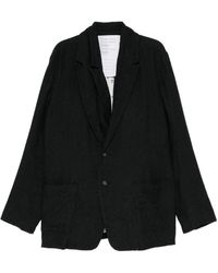 Nude:mm - Houndstooth-Pattern Layered Blazer - Lyst