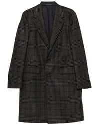 Caruso - Checked Single-Breasted Coat - Lyst