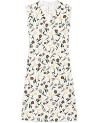 Marni - Midi-Jurk Met Bloemenprint - Lyst