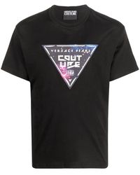Versace Jeans Couture - Logo-Patch Cotton T-Shirt - Lyst