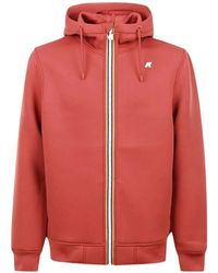 K-Way - Hoodie Rainer Spacer Zippé À Patch Logo - Lyst