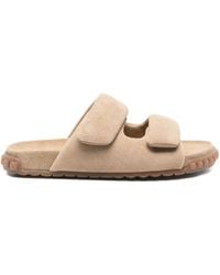 Ash - Twist Double-Strap Suede Sandals - Lyst
