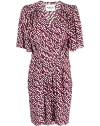 Isabel Marant - Vedolia Kleid Mit Abstraktem Print - Lyst