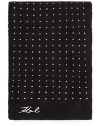 KARL LAGERFELD - K/Signature Rhinestone Scarf - Lyst