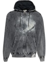 Maison Mihara Yasuhiro - Distressed Zip-Up Hoodie - Lyst