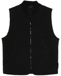 Stone Island - Katoenen Linnen Gewatteerde Bodywarmer Ghost Bodywarmer - Lyst