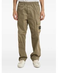 Stone Island - 3100036 Stretch Organic Broken Twill Cotton 'Old' Effect Sweatpants - Lyst