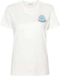 Moncler - Logo-patch Organic-cotton T-shirt - Lyst