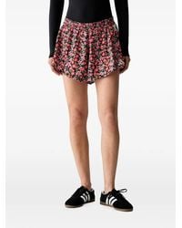 adidas - Floral-Print 3-Stripes Shorts - Lyst