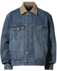 JW Anderson - Corduroy-Collar Denim Jacket - Lyst
