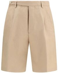 Brunello Cucinelli - Pleated Bermuda Shorts - Lyst