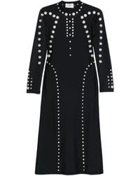Coperni - Jurk Met Metallic-Effect En Lange Mouwen - Lyst