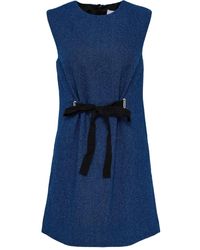 MSGM - Ärmelloses Kleid Mit Gürtel - Lyst