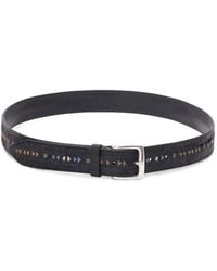 Orciani - Blade Symbol Textured Buckle Belt - Lyst