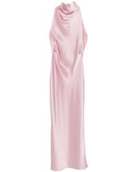Nanushka - Cowl-Neck Midi Dress - Lyst